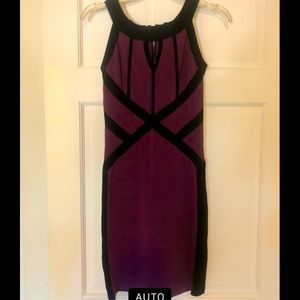 Cocktail Dress - Plum/Black